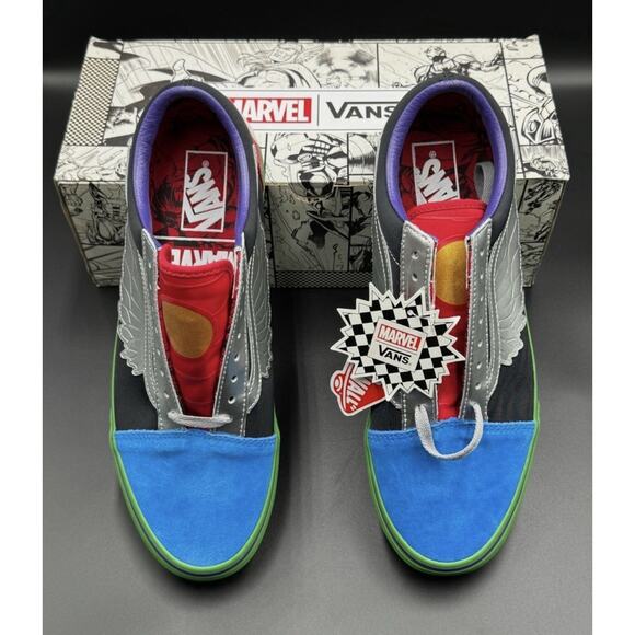 Avengers VANS Marvel Captain America Off The Wall Mens 11 New Box FAST SHIP